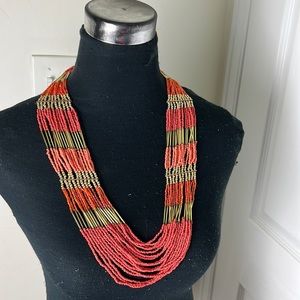 Vintage multi layered Beaded Necklace